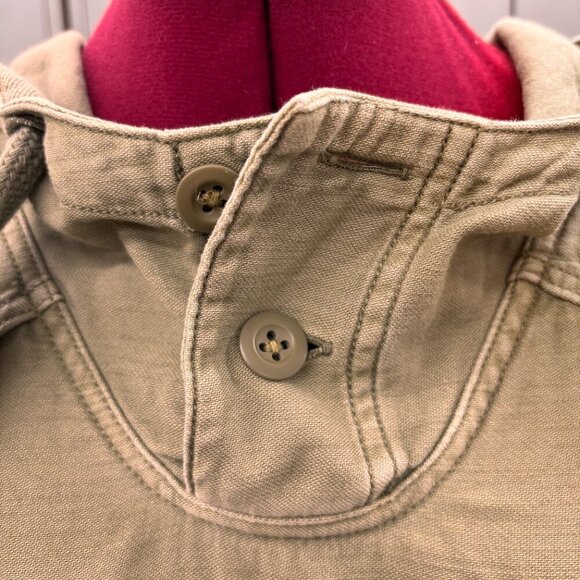 AMERICAN EAGLE HOODED WOMEN DRAWSTRING PULLOVER JACKET SHIRT OLIVE GREEN Sz XL - Picture 7 of 13